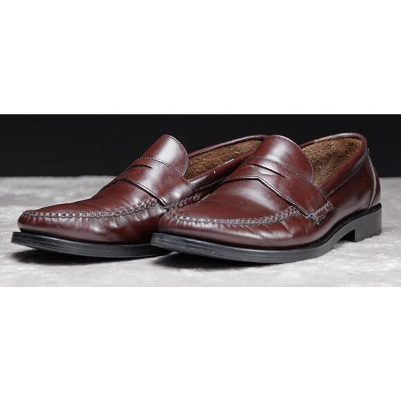 GH Bass Zevon Burgundy Leather Penny Loafers Mens Size 10.5 main image 7